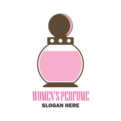 perfume woman fragrance logo with text space for your slogan tag line, vector illustration