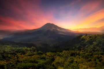 mount Batur Kintamani Bali in sunrise
