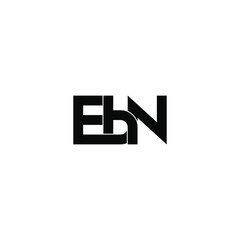 ebn letter original monogram logo design