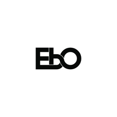Obraz premium ebo letter original monogram logo design