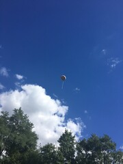 paragliding in the sky