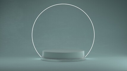 3d platform studio for cosmetic products.  background vector 3d rendered podium. platform render for cosmetic products. Stage showcase platform modern 3d studio pedestal © Karina