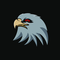 vector logo illustration of an eagle's head