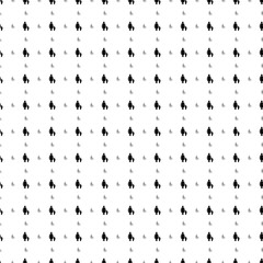 Square seamless background pattern from geometric shapes are different sizes and opacity. The pattern is evenly filled with black woman with child symbols. Vector illustration on white background