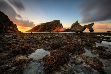Atuh Beach Nusa Penida Bali in Sunrise Time