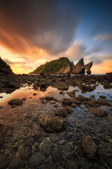 sunrise in Atuh Beach Nusa Penida Island Bali