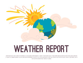 Vector banner of Weather Report concept