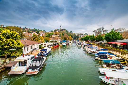 Goksu River view in Anadoluhisari. Anadaluhisari is calm district of Istanbul.