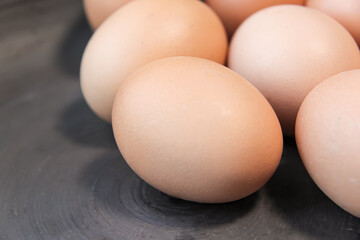 Chicken eggs, closeup