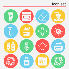 16 pack of modify  filled web icons set