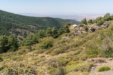mountainous landscape in Sierra Nevada in southern Spain