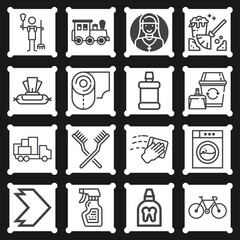 16 pack of moral  lineal web icons set