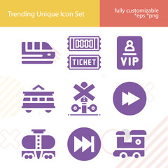 Simple set of rapid related filled icons.