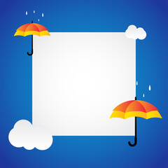 Happy Umbrella Day Vector Design Template Background. National Umbrella Day