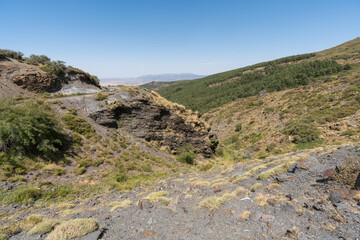 mountainous landscape in Sierra Nevada