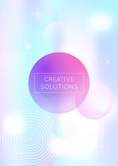 Holographic background with liquid shapes. Dynamic bauhaus gradient with memphis fluid elements.