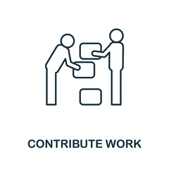 Contribute Work icon. Simple element from business management collection. Creative Contribute Work icon for web design, templates, infographics and more