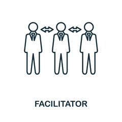 Facilitator icon. Simple element from business management collection. Creative Facilitator icon for web design, templates, infographics and more