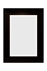 Dark and black wooden picture frame  isolated on a white background