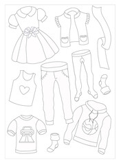 Clothes. Coloring