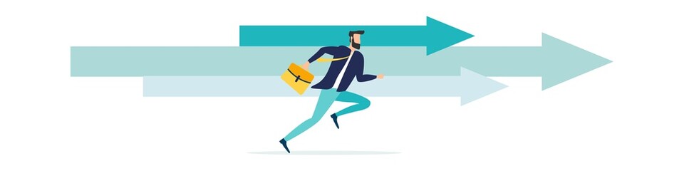 The path to the goal. business concept. Way to the top. run. The road to success. Vector