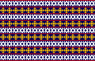 Abstract ethnic geometric pattern design Blue background for wallpaper.
