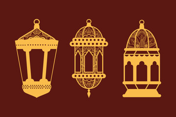ramadan kareen celebration lanterns golden