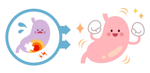 不健康な胃から健康な胃になるビフォーアフター