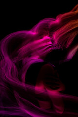 lightpainting portrait, new art direction, long exposure photo without photoshop, light drawing at long exposure