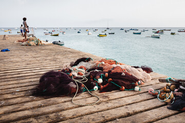 Sunset on Santa Maria pier, Sal Island, Cape Verde