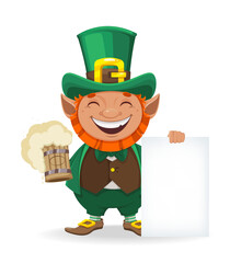 St Patrick's day. Leprechaun cartoon character