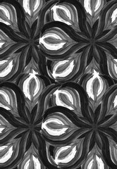 Abstract watercolor drawing of flowers