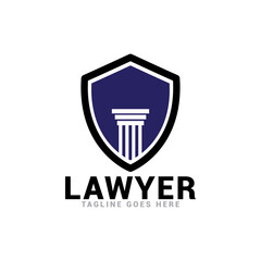 justice law legal logo icon vector template.