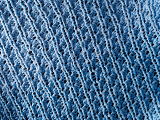 texture of knitted blue sweater, pullover