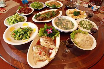 Delicious dishes, Chinese restaurants