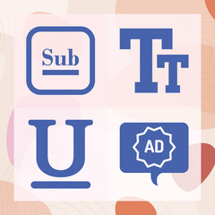 Simple set of preface related filled icons