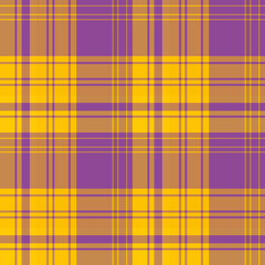 Seamless pattern in violet and yellow colors for plaid, fabric, textile, clothes, tablecloth and other things. Vector image.