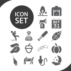 Simple set of october related filled icons.