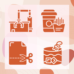 Simple set of knife related filled icons