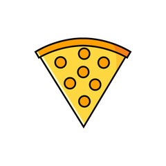 Pizza fast food icon illustration