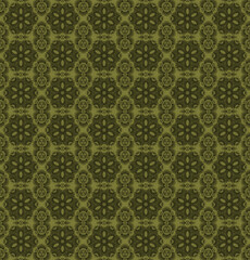 Fototapeta na wymiar Seamless pattern with green, fractal colors