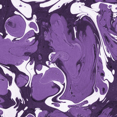Pink and purple marble ink texture on watercolor paper background. Marble stone image. Bath bomb effect. Psychedelic biomorphic art.