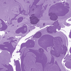 Pink and purple marble ink texture on watercolor paper background. Marble stone image. Bath bomb effect. Psychedelic biomorphic art.