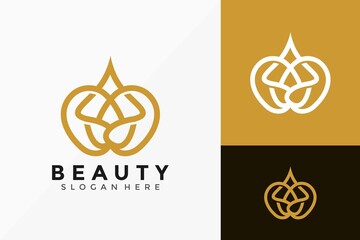 Beauty Lotus Spa Elegant Logo Design. Creative Idea logos designs Vector illustration template