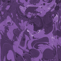 Pink and purple marble ink texture on watercolor paper background. Marble stone image. Bath bomb effect. Psychedelic biomorphic art.