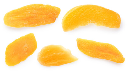 Dried mango isolated on white background.