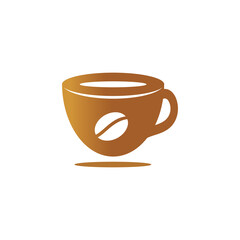 coffee cafe logo icon vector template with gradient color collection.