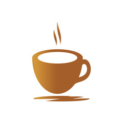 coffee cafe logo icon vector template with gradient color collection.