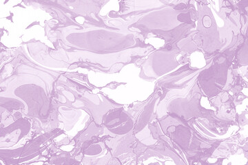 Pink marble ink texture on watercolor paper background. Marble stone image. Bath bomb effect. Psychedelic biomorphic art.