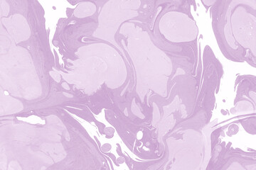 Pink marble ink texture on watercolor paper background. Marble stone image. Bath bomb effect. Psychedelic biomorphic art.